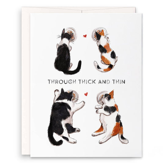 Thick And Thin Greeting Card