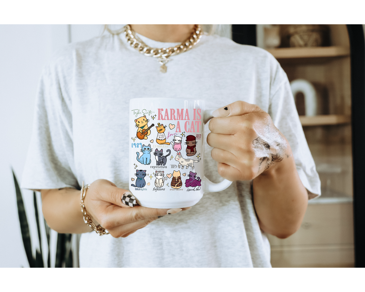 Karma is a Cat Coffee Mug