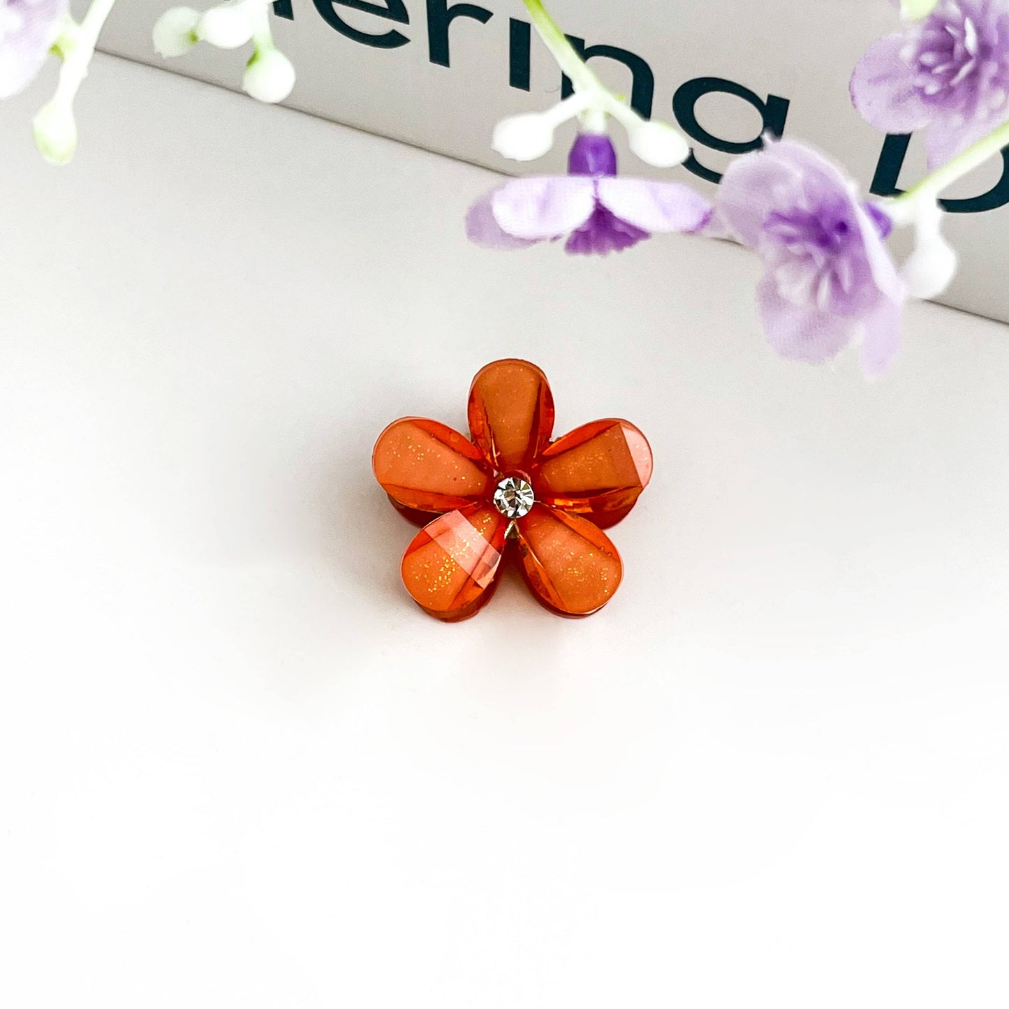 Mini Metal Flower Hair Claw Clip