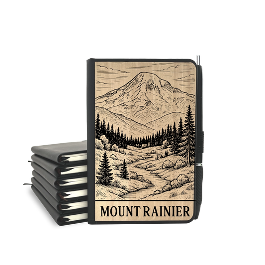 Mount Rainier Woodcover Journal