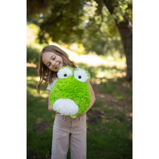 Soft Fluff Ball Fluffees Frog Plushie