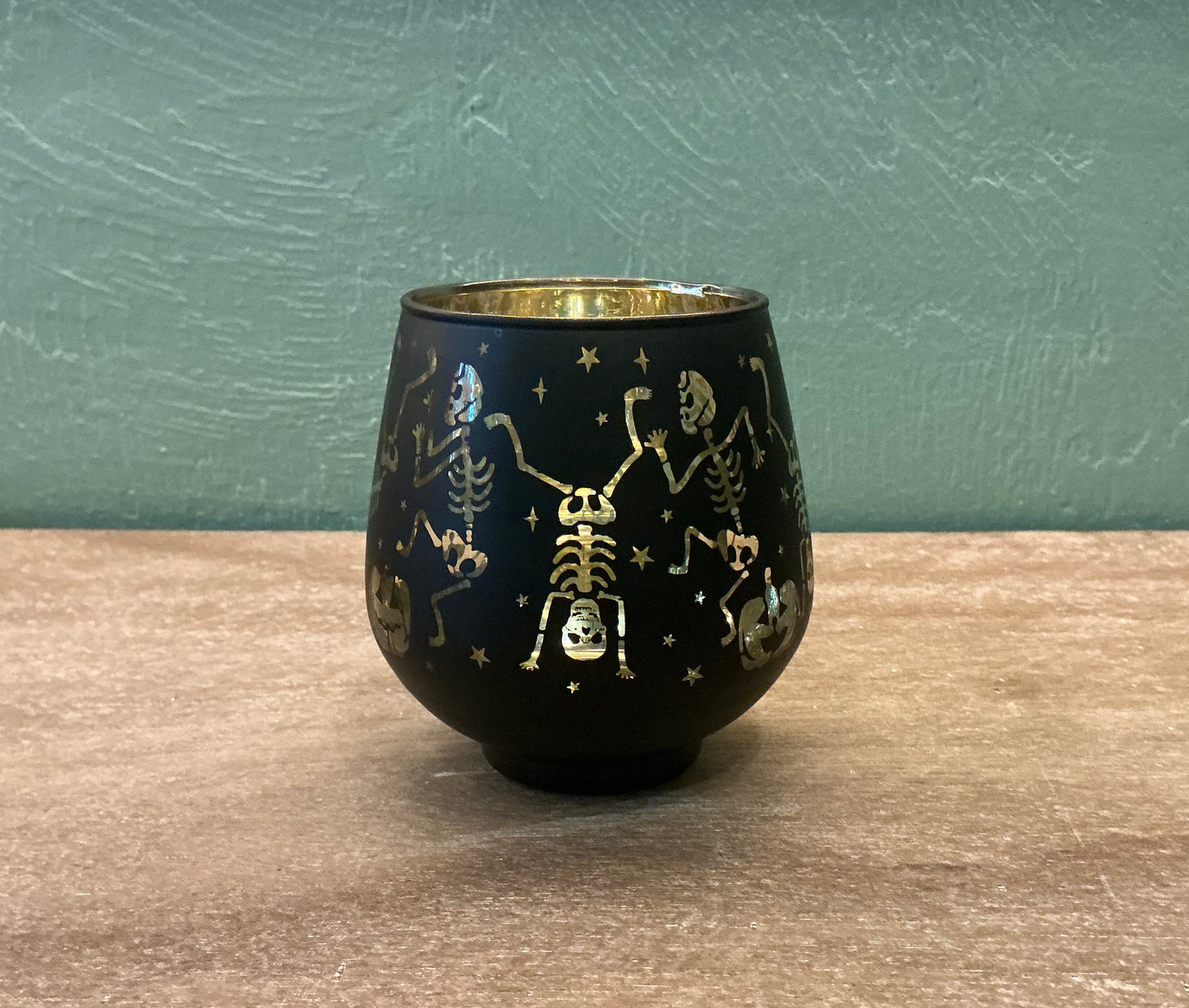 Tealight Candle Holder - Dancing Skeletons