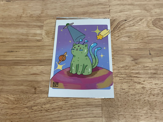 Alien Kitty Print