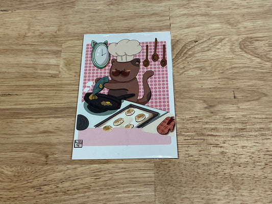 Chef Kitty Print