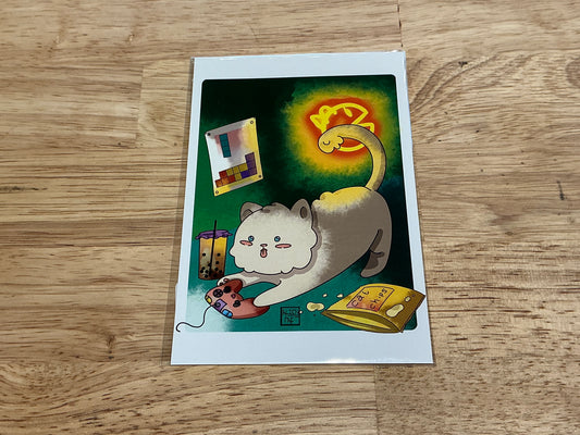 Gamer Cat Print