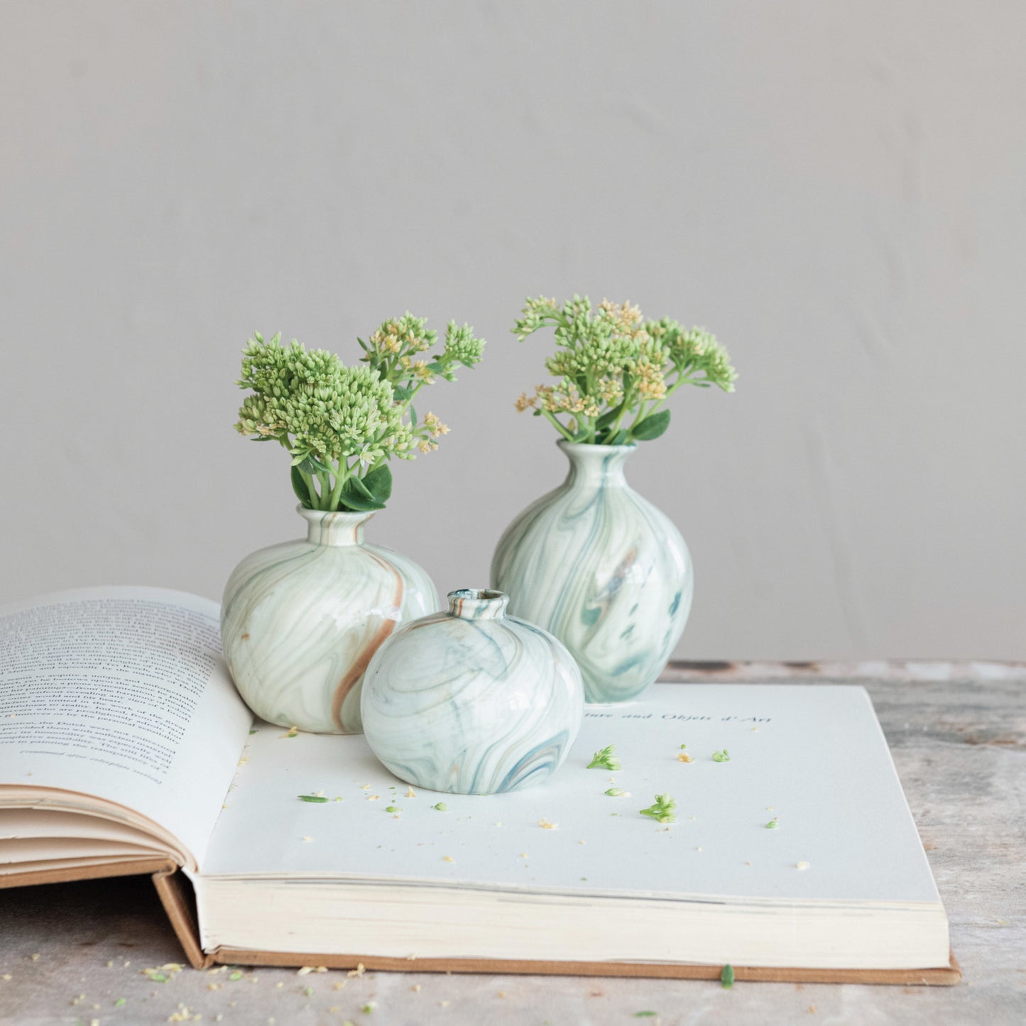 Round Stoneware Vases