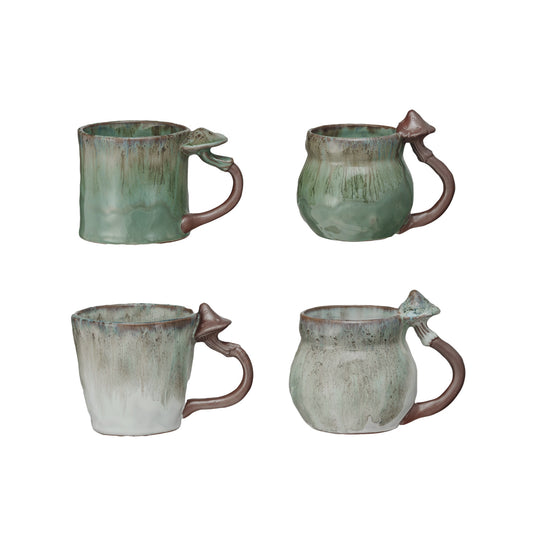 Stoneware Mug With Mushroom Handle
