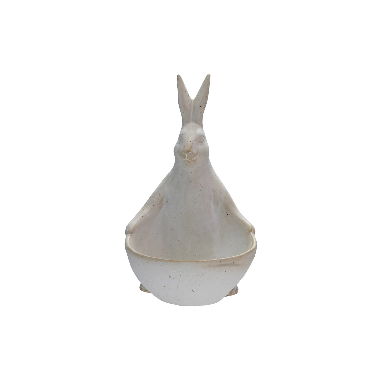 Stoneware Rabbit Bowl Planter