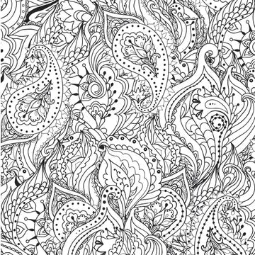 Peaceful Paisley Coloring Book