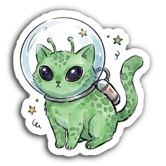 Alien Cat Sticker