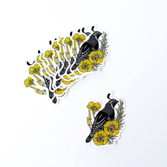 California quail vinyl sticker