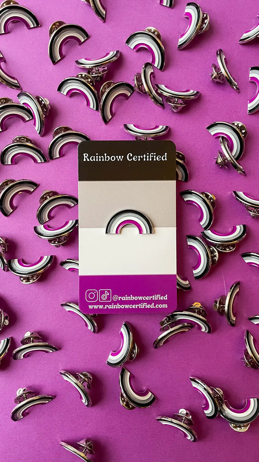 Asexual Rainbow Enamel Pin