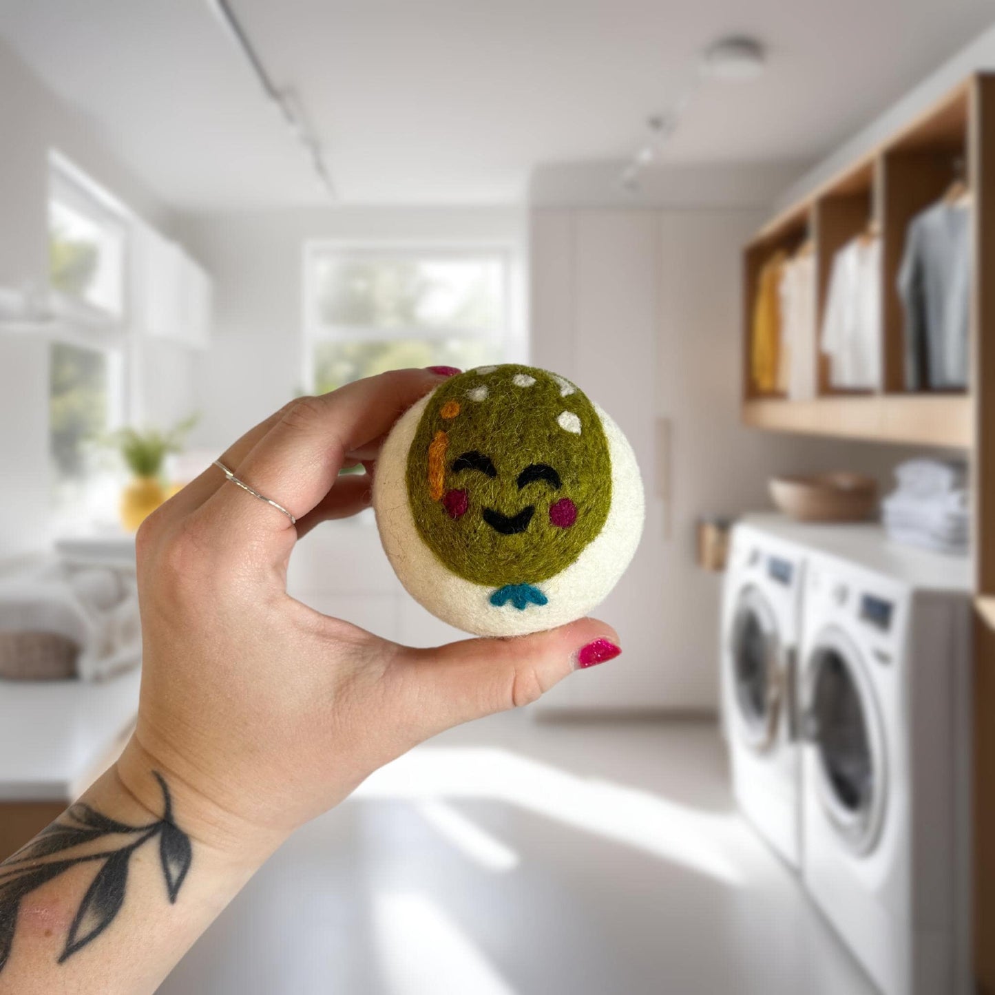 Organic Wool Dryer Balls--Peary Cute