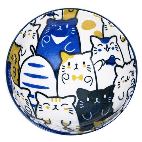 “Bunch of Cats” Porcelain Rice Bowl
