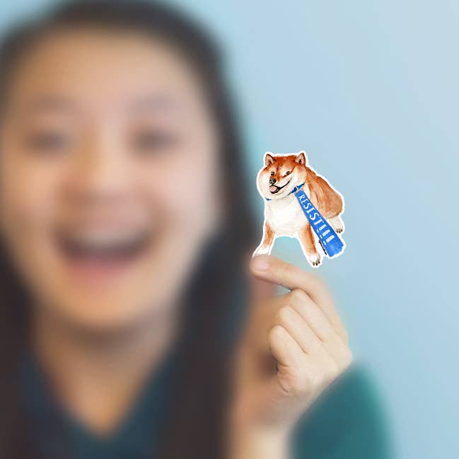 Shiba Inu Dog Resist Sticker