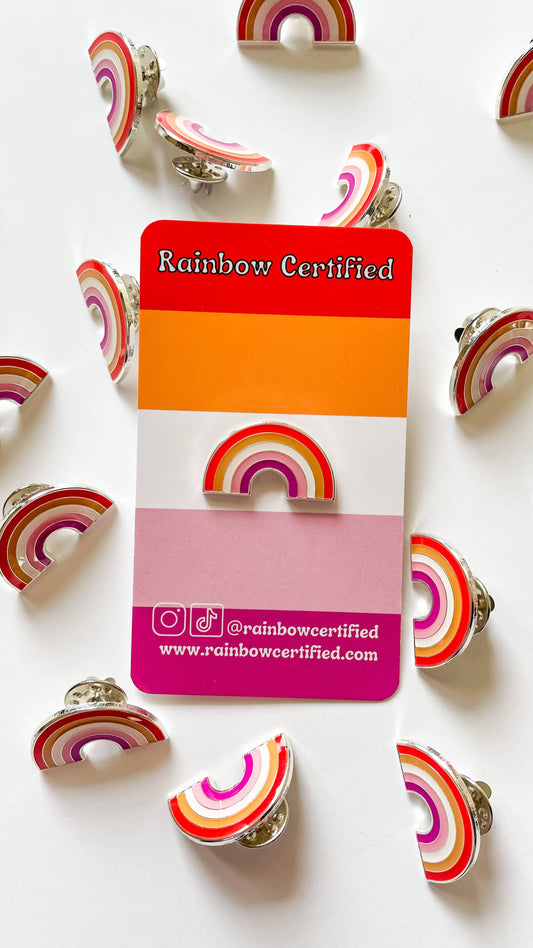 Lesbian Rainbow Flag Pin