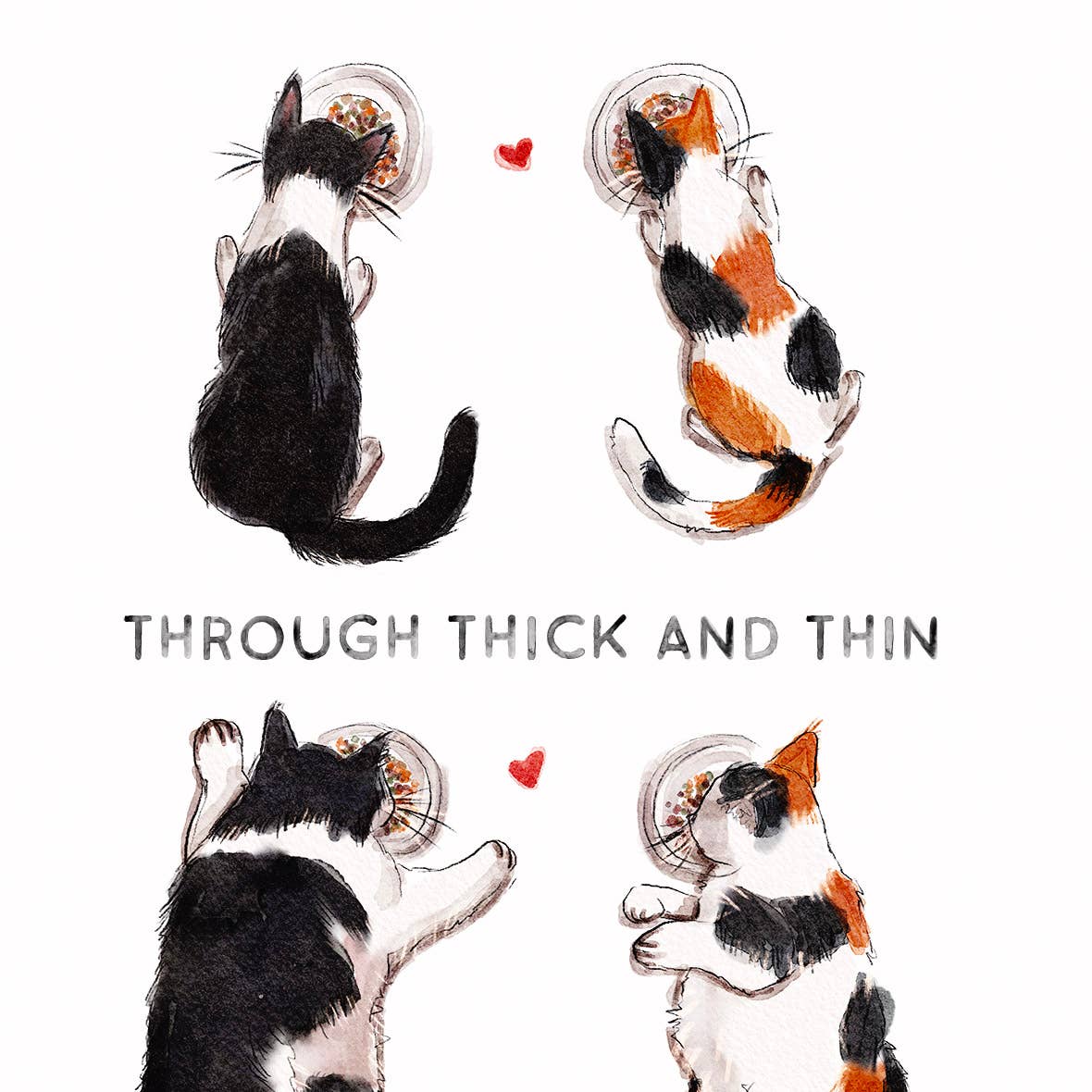 Thick And Thin Greeting Card