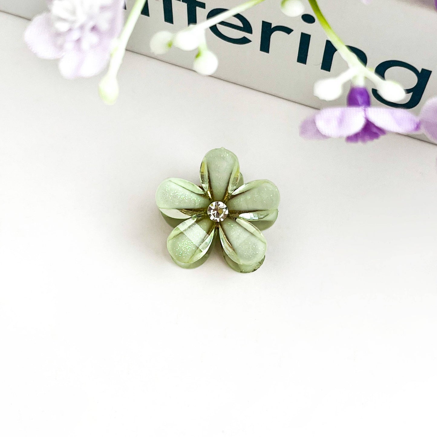 Mini Metal Flower Hair Claw Clip