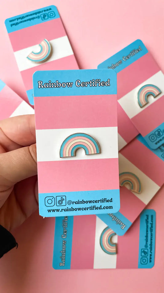 Transgender Rainbow Enamel Pin