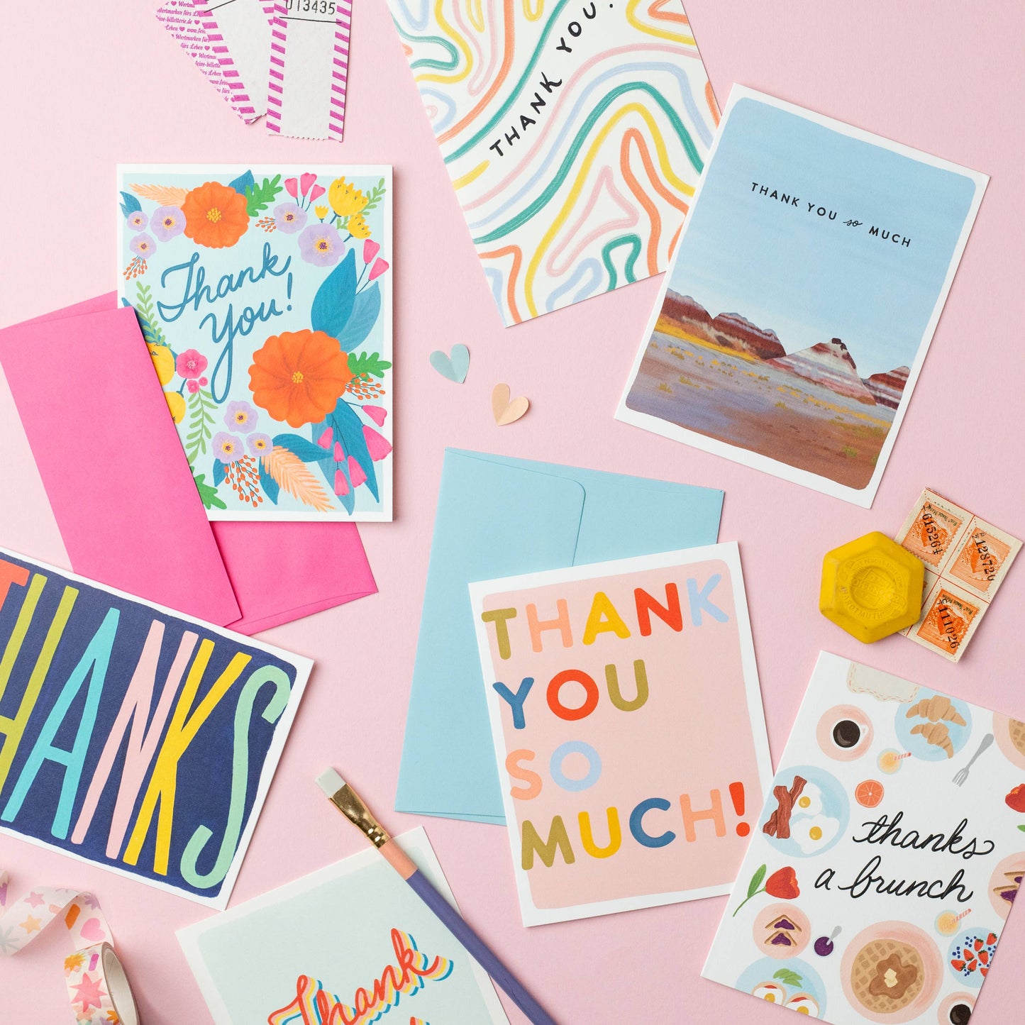 Bright Floral Thank You Card | Flower Thank You Card