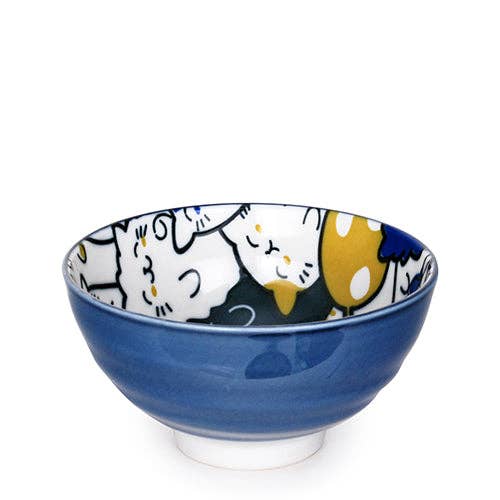 “Bunch of Cats” Porcelain Rice Bowl