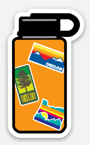Oregon Water Bottle Mini Sticker