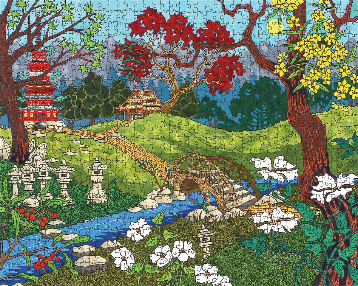 CJ Hurley: At the Japanese Garden 1000-Piece Jigsaw Puzzle