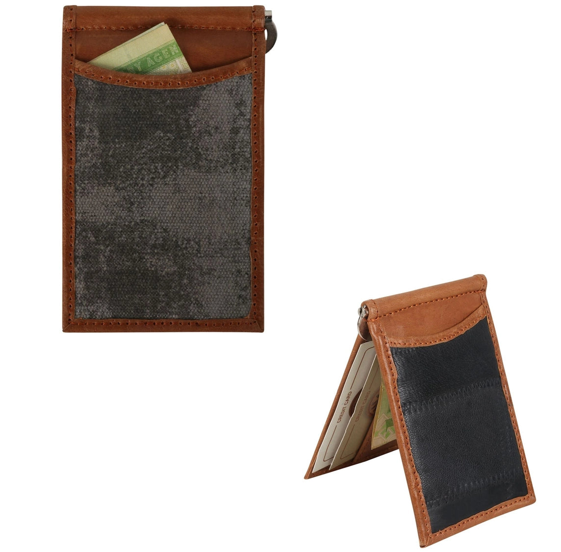 Brown, Black, and Grey Money Clip