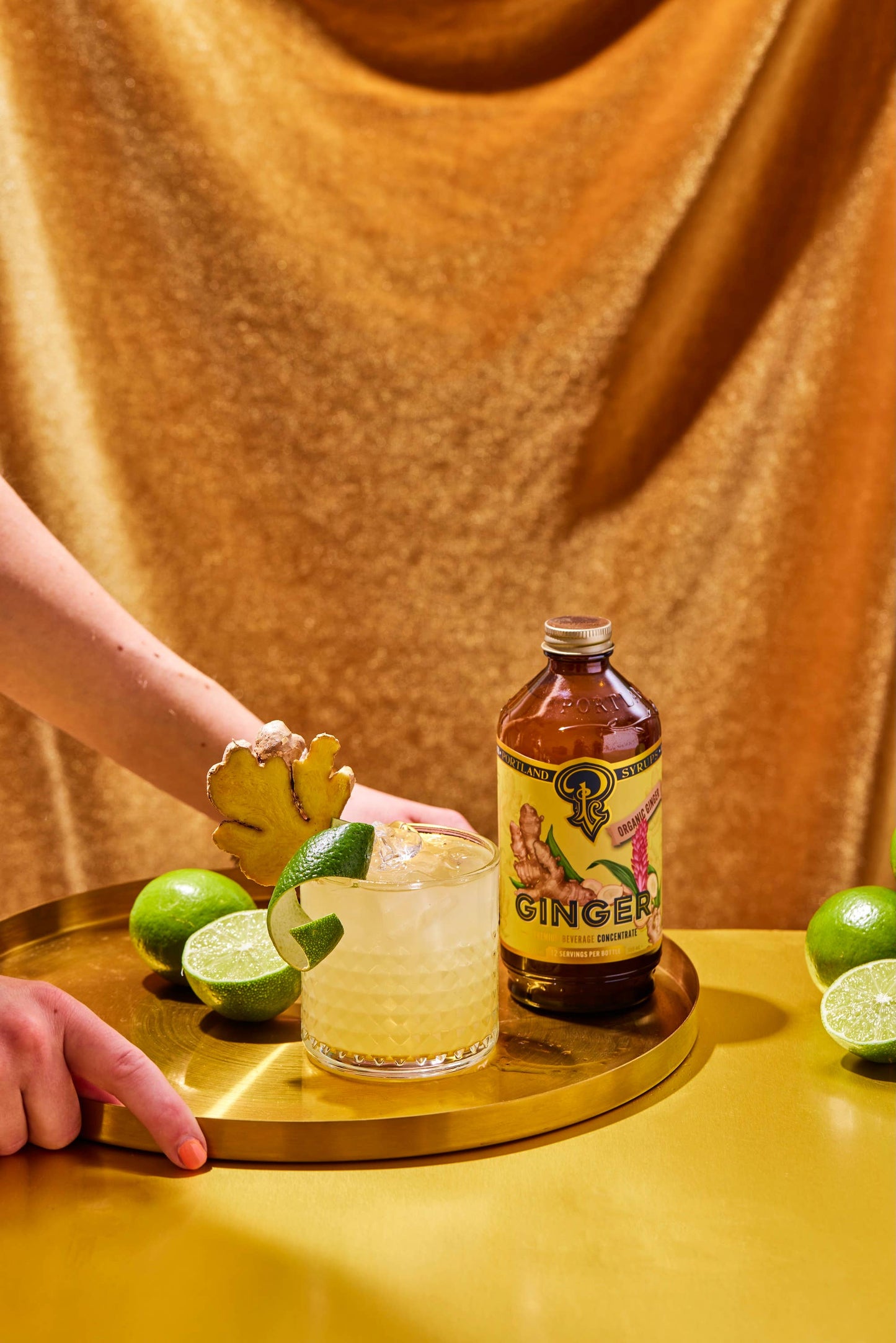 Ginger Syrup 12oz  - cocktail / mocktail beverage mixer