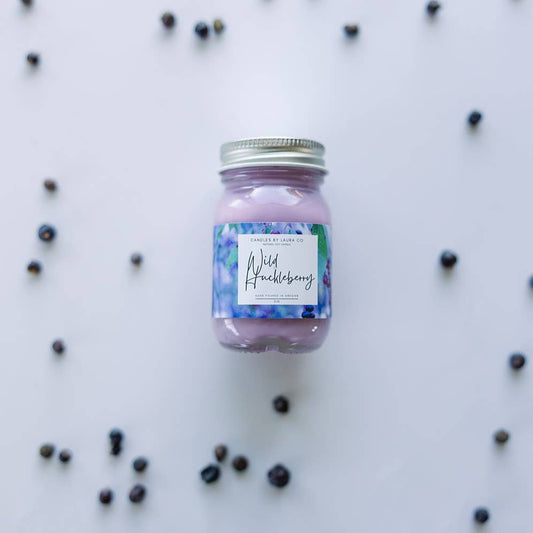 2oz Wild Huckleberry Mini Mason Soy Jar Candle