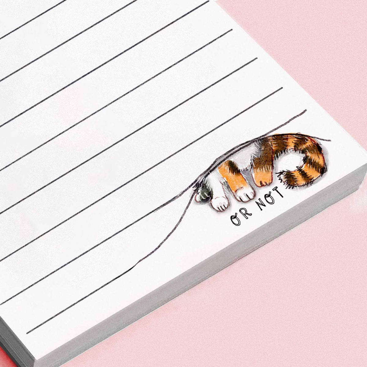Calico To Do Or Not Notepad - To-Do List Memo Pad