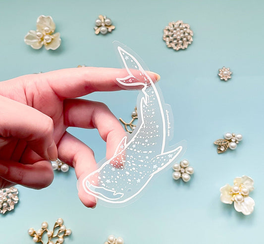 Transparent Starry Whale Shark Sticker