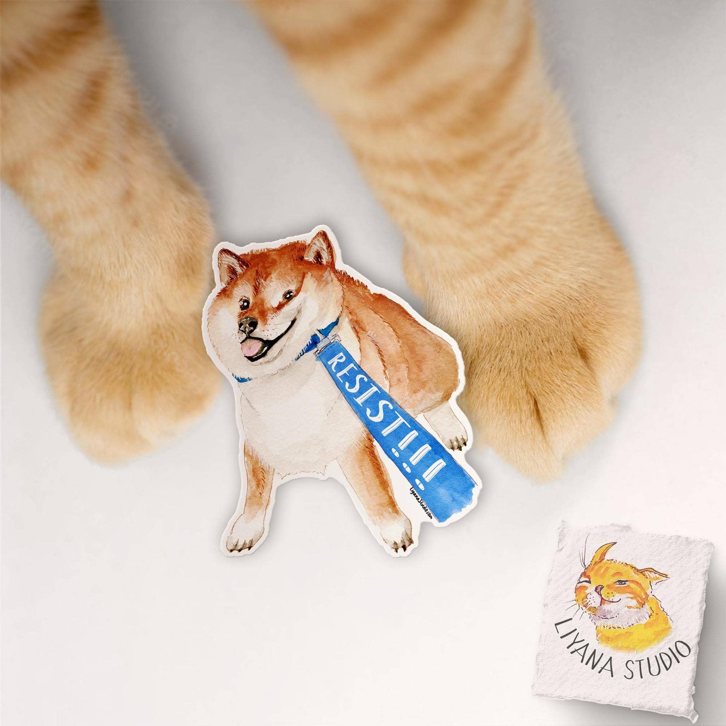 Shiba Inu Dog Resist Sticker