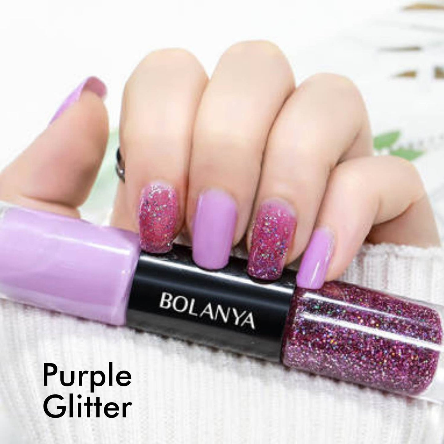 Double Nail Glitter Polish