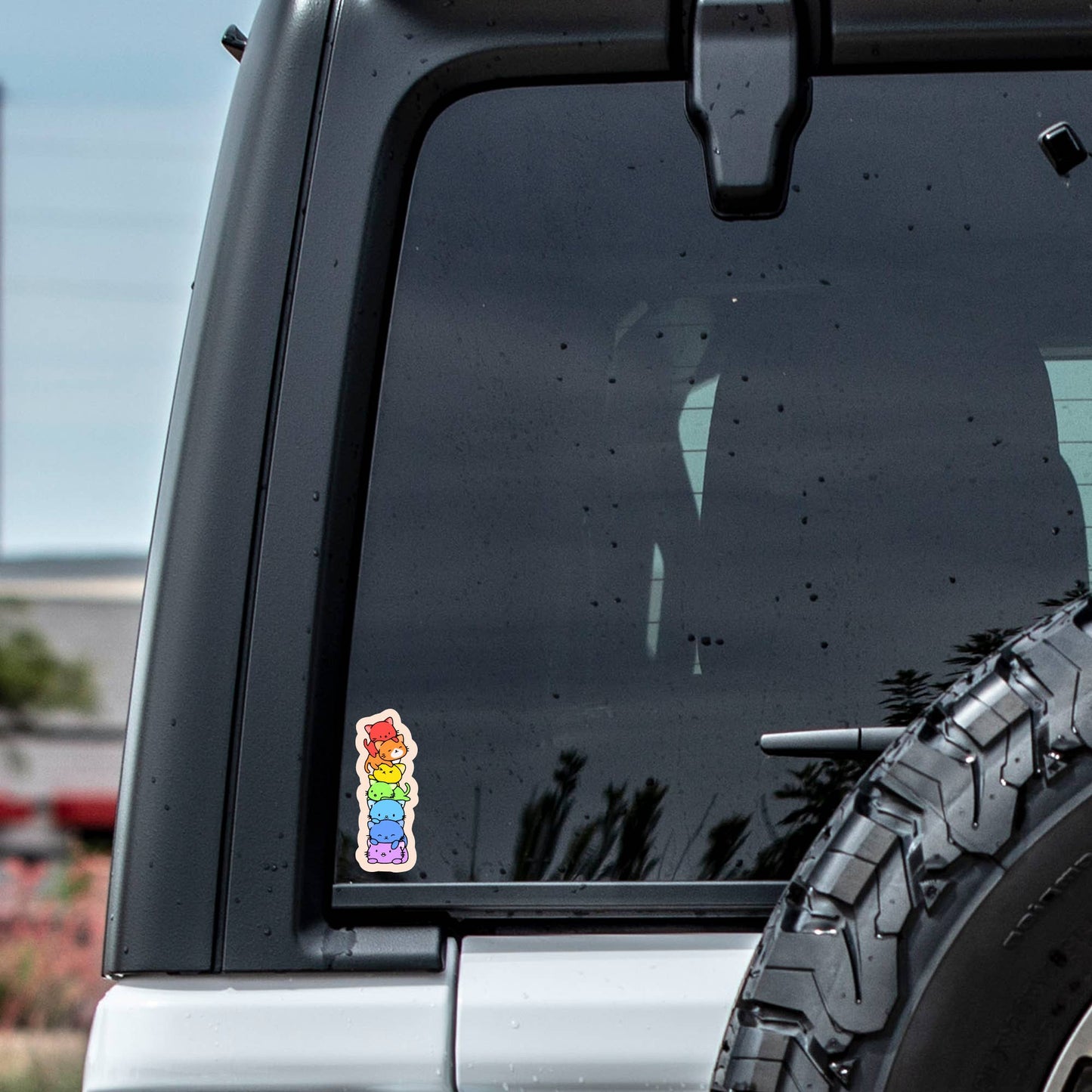 Rainbow Pride Kitty Tower Sticker