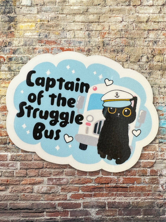Captain Of The Struggle Bus Vinyl Sticker