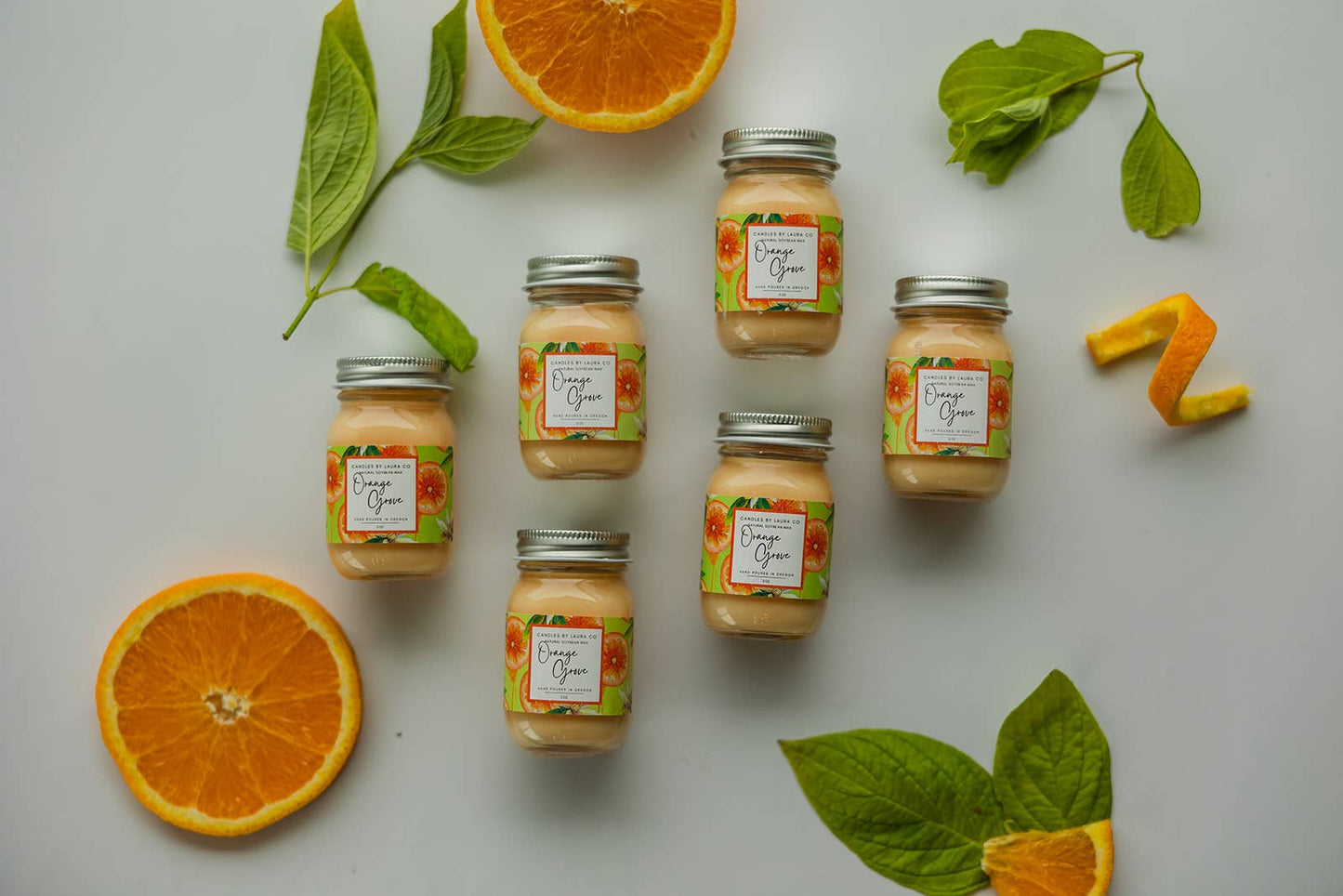 2 oz Mini Mason Orange Grove Soy Jar Candle