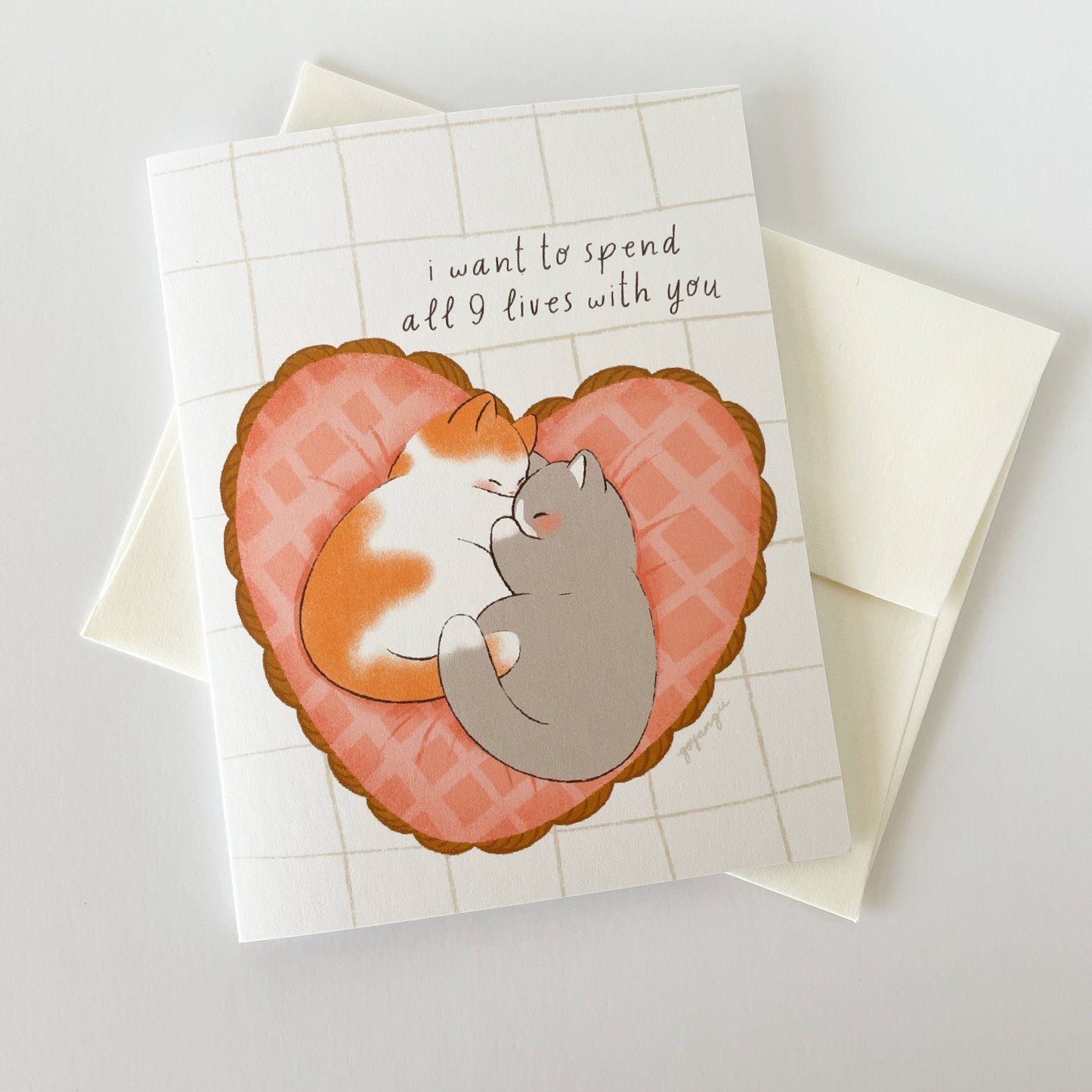 9 Lives With You A2 Greeting Card