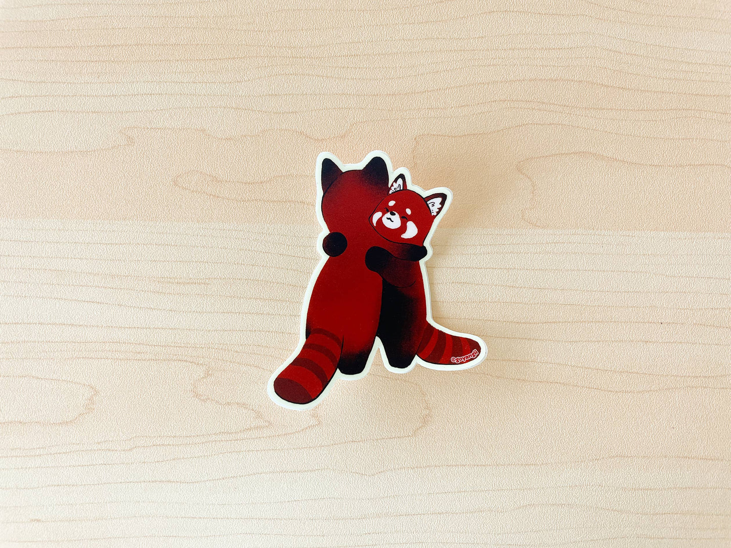 Hugging Red Pandas Sticker