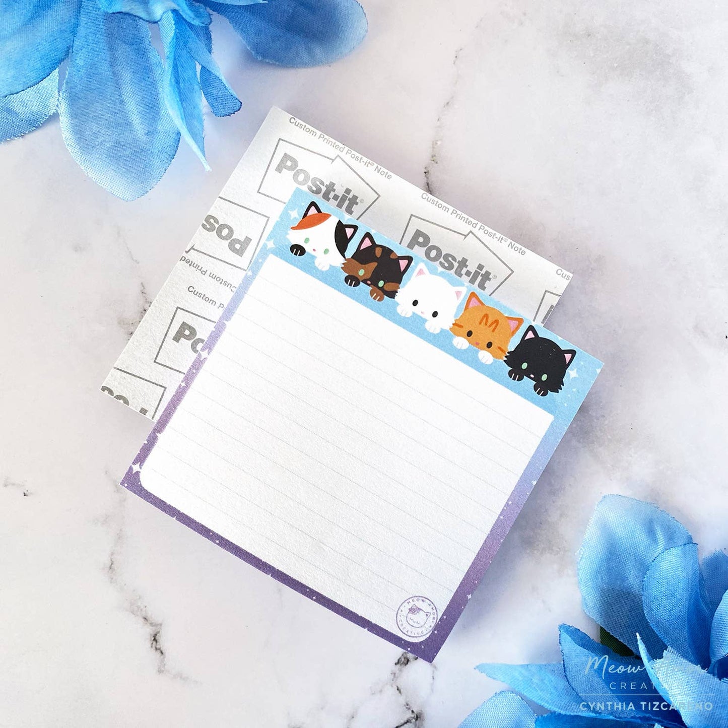 All The Fluffy Cats Lined Sticky notes