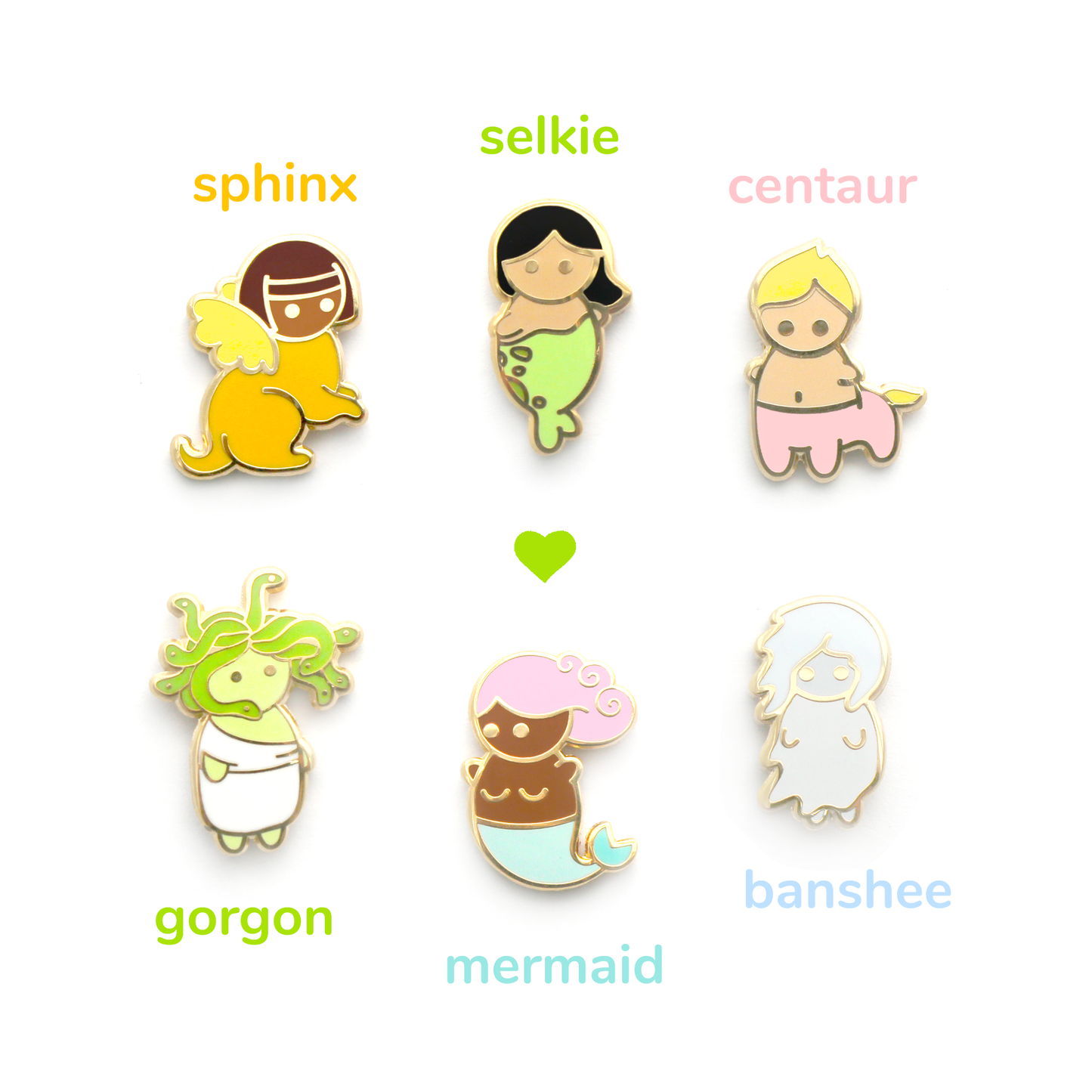 Mythical Minis - Mermaid Pin