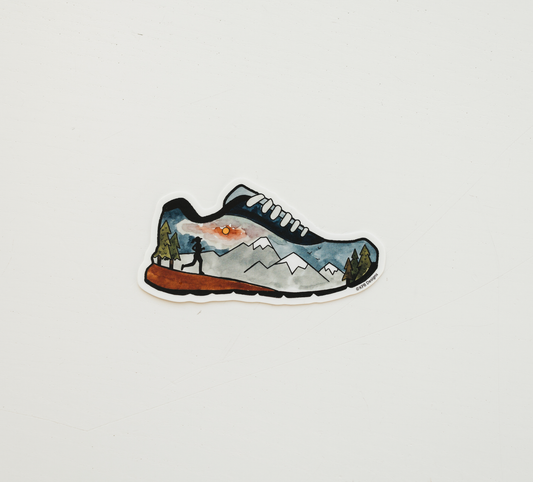 Running Shoe Vinyl Sticker
