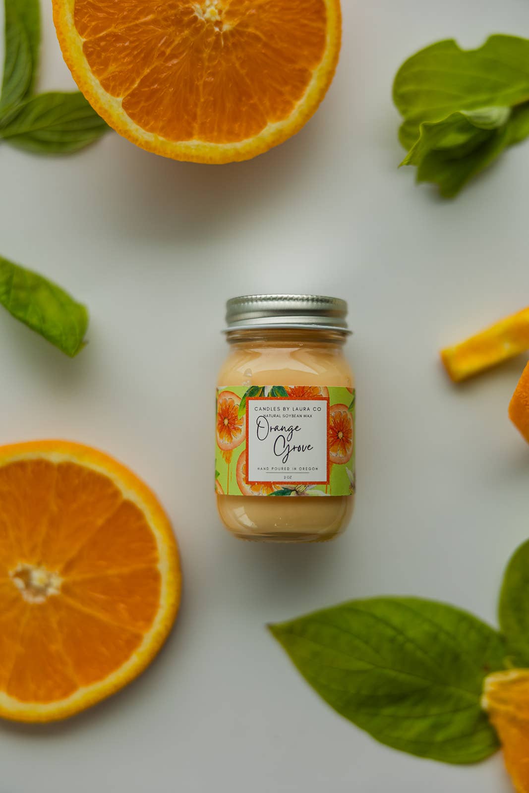 2 oz Mini Mason Orange Grove Soy Jar Candle
