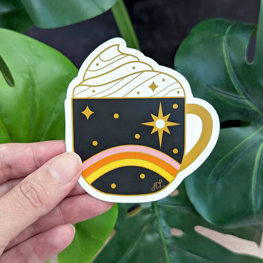 Retro Cup Vinyl Sticker