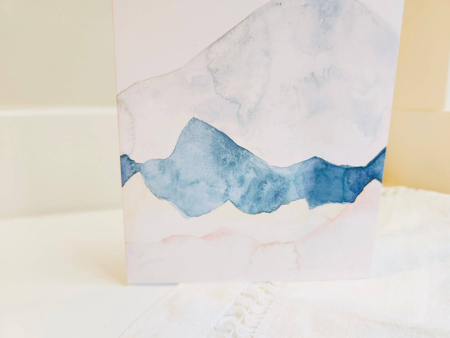 PNW Watercolor Mountains Greeting Card