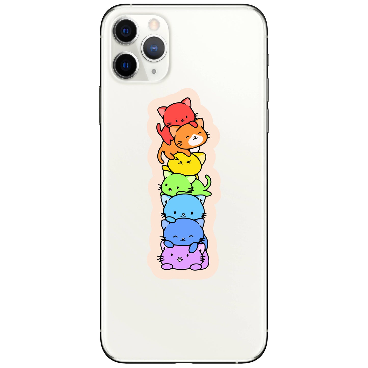 Rainbow Pride Kitty Tower Sticker