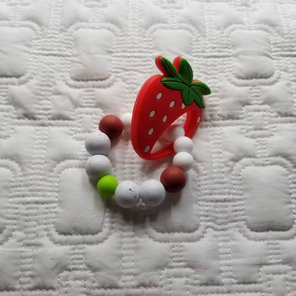 Fruits Teether Baby Molar Teething Ring Rattle