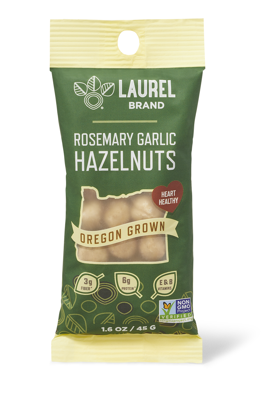 Hazelnut Kernels, Rosemary Garlic, 1.6 oz pouch