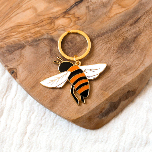 Bumblebee Metal Keychain 2x2 in.