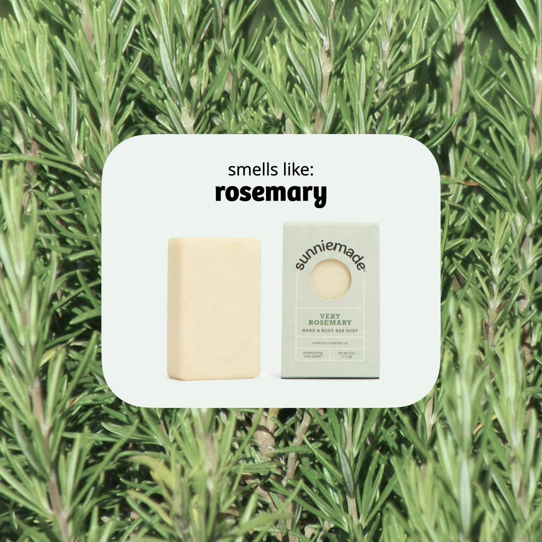 Very Rosemary Moisturizing Hand and Body Bar Soap